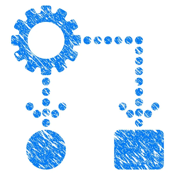 Akış şeması yapılandırma Grunge simgesi