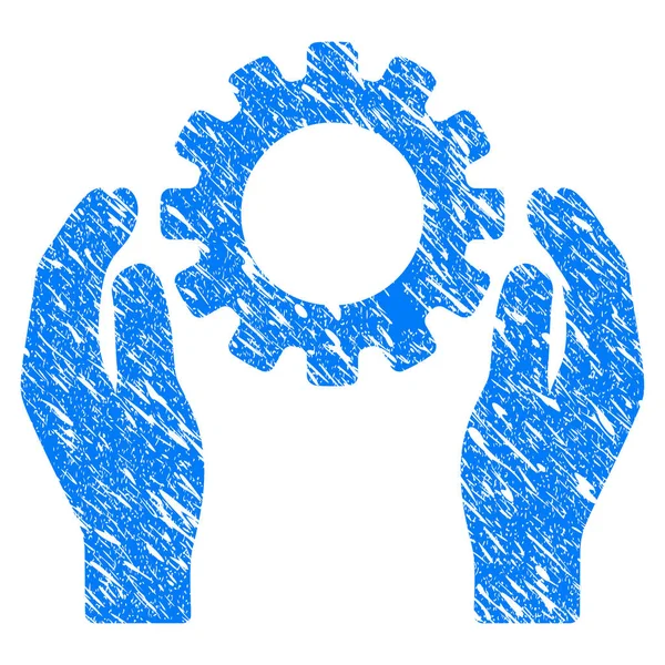 Dişli bakım el Grunge simgesi