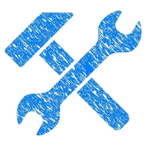 Çekiç ve anahtar Grunge simgesine