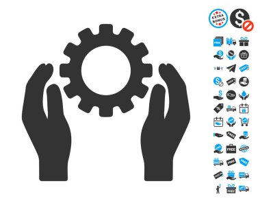 Dişli bakım el simgesini ücretsiz bonus