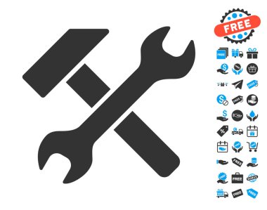 Çekiç ve ücretsiz Bonus ile Wrench kutsal kişilerin resmi