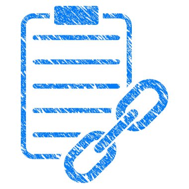 Blockchain sözleşme simgesi Grunge filigran