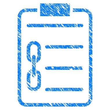 Blockchain sözleşme simgesi Grunge filigran