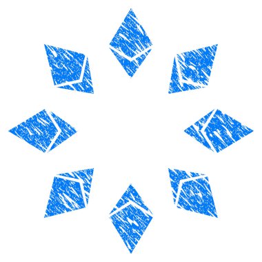 Ethereum Radyal simgesi Grunge filigran