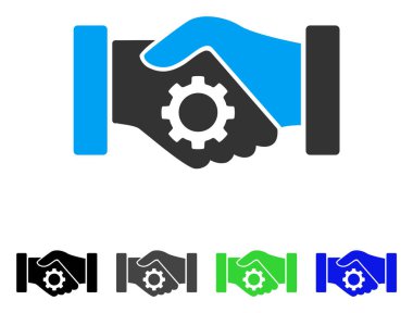 Akıllı sözleşme karşılıklı düz simgesi