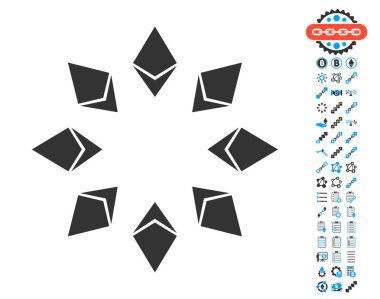 Bonus sembollerin simgesiyle Ethereum Radyal