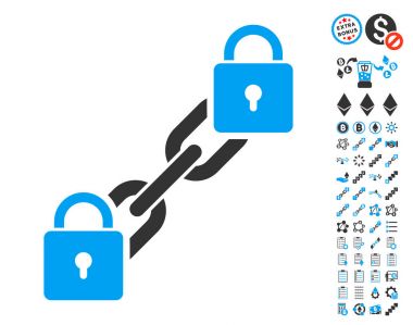 Kilit Blockchain simgesi ile Bonus sembollerin