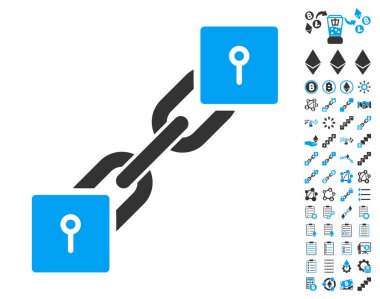 Bonus sembolü ile soyunma Blockchain simgesi