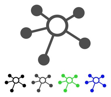 Bağlantıları düz simgesi