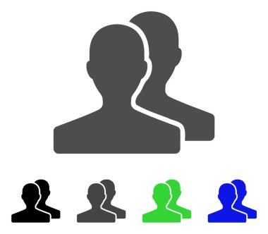 Müşteriler düz simgesi