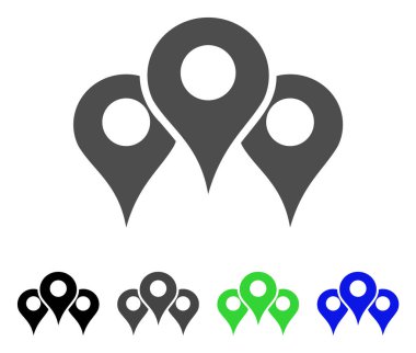 Harita konumları düz simgesini