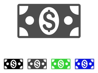 Banknote Düz Simgesi