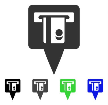 ATM Terminal Marker düz simgesi