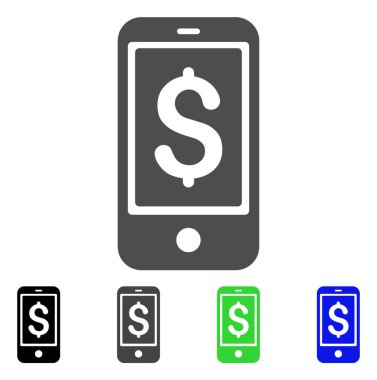 Mobil denge düz simgesi