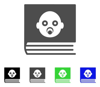 Bebek albümü düz simgesi