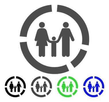 Aile diyagramı düz simgesi