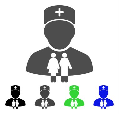 Aile doktoru düz simgesi