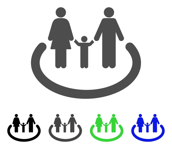 Familie platte pictogram — Stockvector