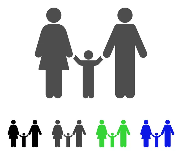 Família criança plana ícone — Vetor de Stock