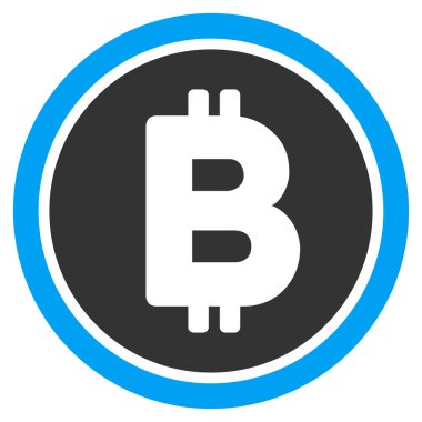Bitcoin para düz simgesi