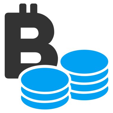 Bitcoin paralar düz simgesi