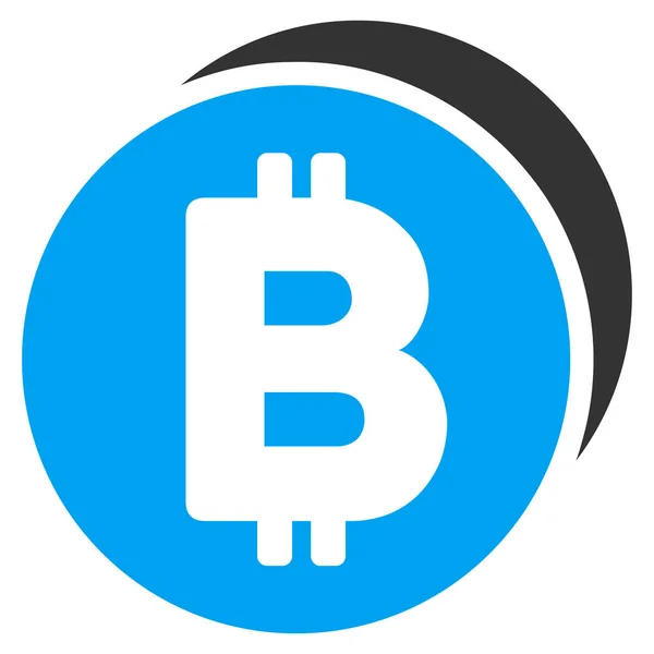 Bitcoin mynt Flat ikonen — Stock vektor