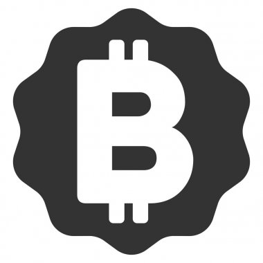 Bitcoin madalya para düz simgesi