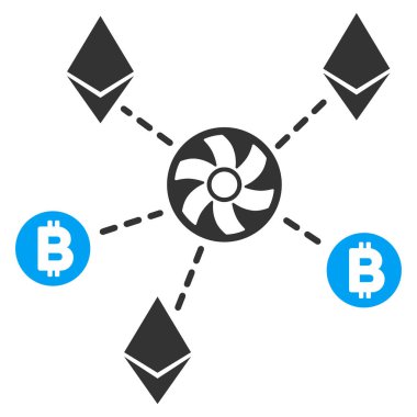 Cryptocurrency Blender Rotor düz simgesi