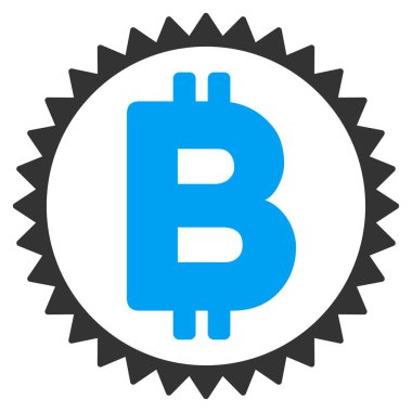 Bitcoin madalya para düz simgesi