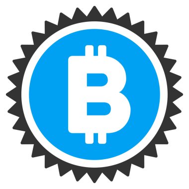 Bitcoin madalya para düz simgesi