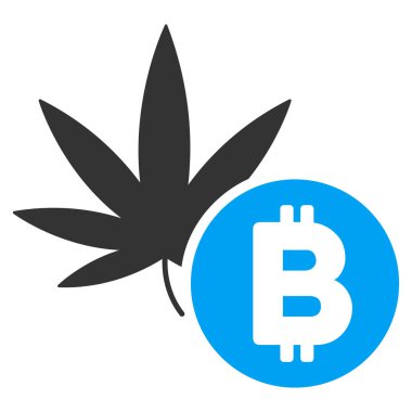 Esrar Bitcoin düz simgesi