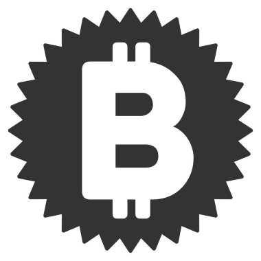 Bitcoin madalya para düz simgesi