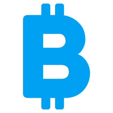 Bitcoin mektup düz simgesi