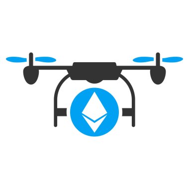 Ethereum Airdrone düz simgesi