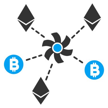 Cryptocurrency karıştırıcı Rotor düz simgesi