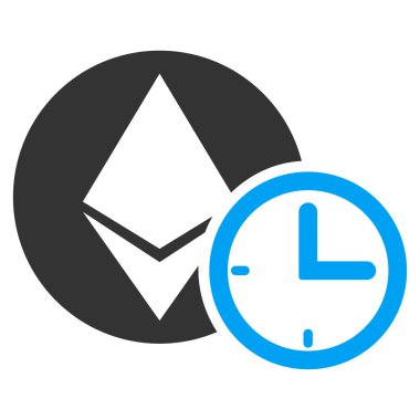 Ethereum kredi saat düz simgesini