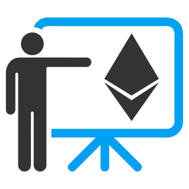 Ethereum ders kurulu düz simgesi