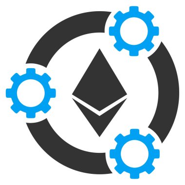 Ethereum havuzu işbirliği düz simgesi