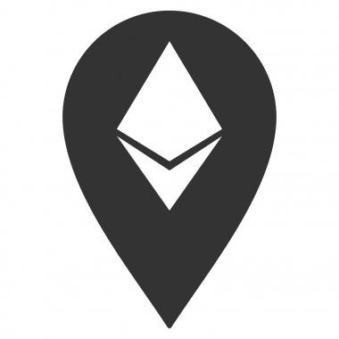 Ethereum Marker düz simgesi