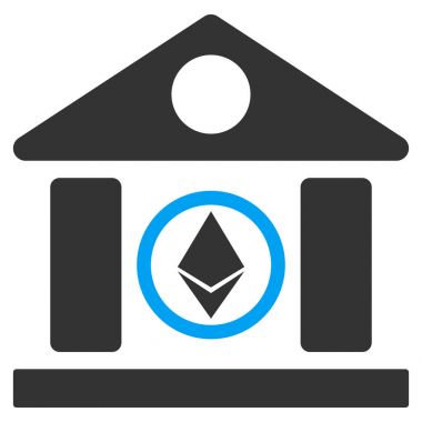 Ethereum A.ş. Binası düz simgesi