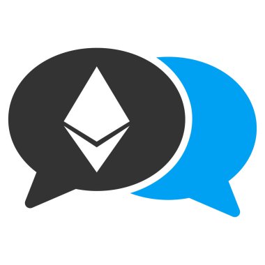 Ethereum sohbet düz simgesi