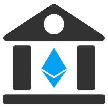 Ethereum Banka Binası düz simgesi