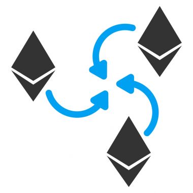 Ethereum karıştırıcı girdap düz simgesi
