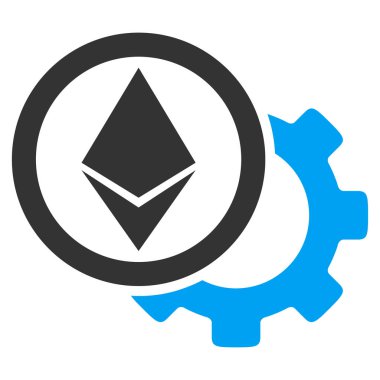 Ethereum seçenekleri karikatür düz simgesi