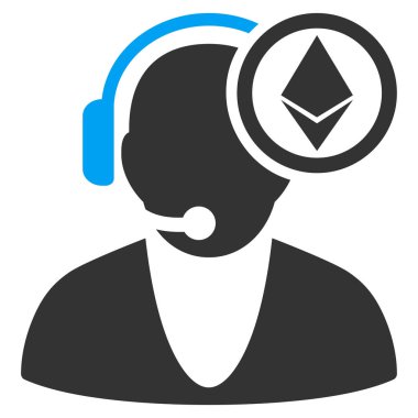 Ethereum operatör düz simgesi
