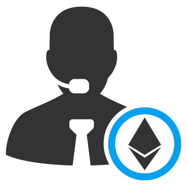 Ethereum operatör Yöneticisi düz simgesi
