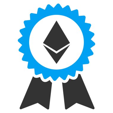 Ethereum Ödülü mühür düz simgesi