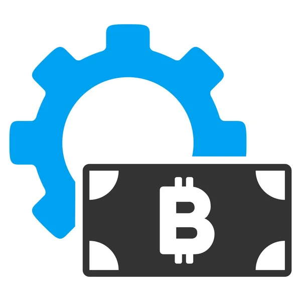 Bitcoin Cash Options Gear Flat Icon — Stock Vector