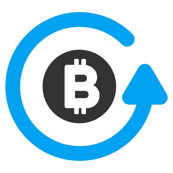 Bitcoin Chargeback Flat ikonen — Stock vektor