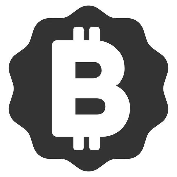 Bitcoin Medal Coin Flat Icon — Stock Vector